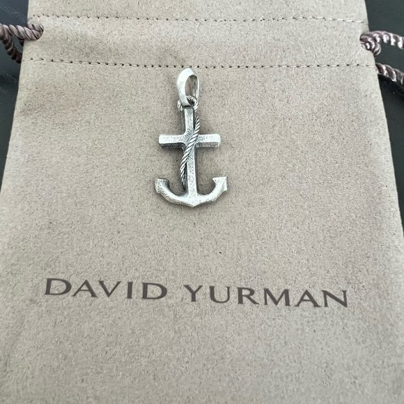 David Yurman .925 Sterling Silver Ship Sea Anchor Amulet Pendant - Picture 5 of 6